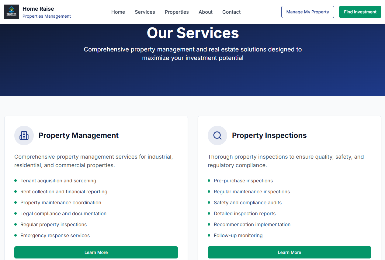 Home Raise Properties screenshot 2